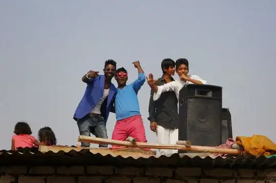 Indians partying on rooftop