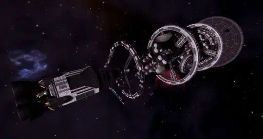 Drawing of ship with multiple torii