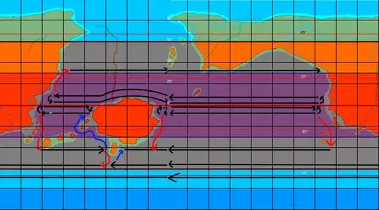 Mockup of rotated map projection
