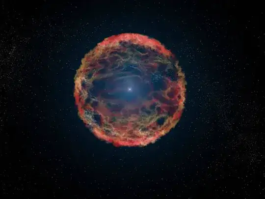 Artist's impression of a supernova remnant
