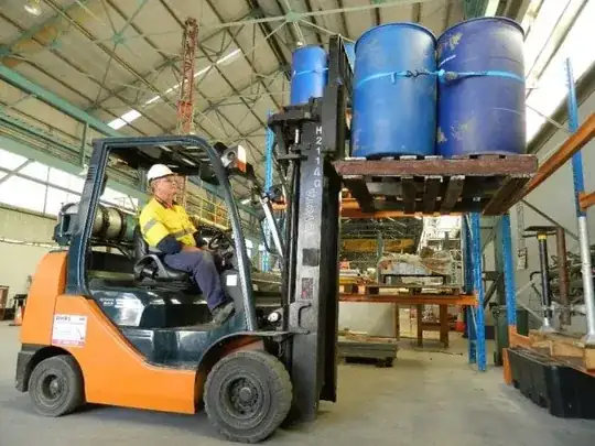 Forklift with high load