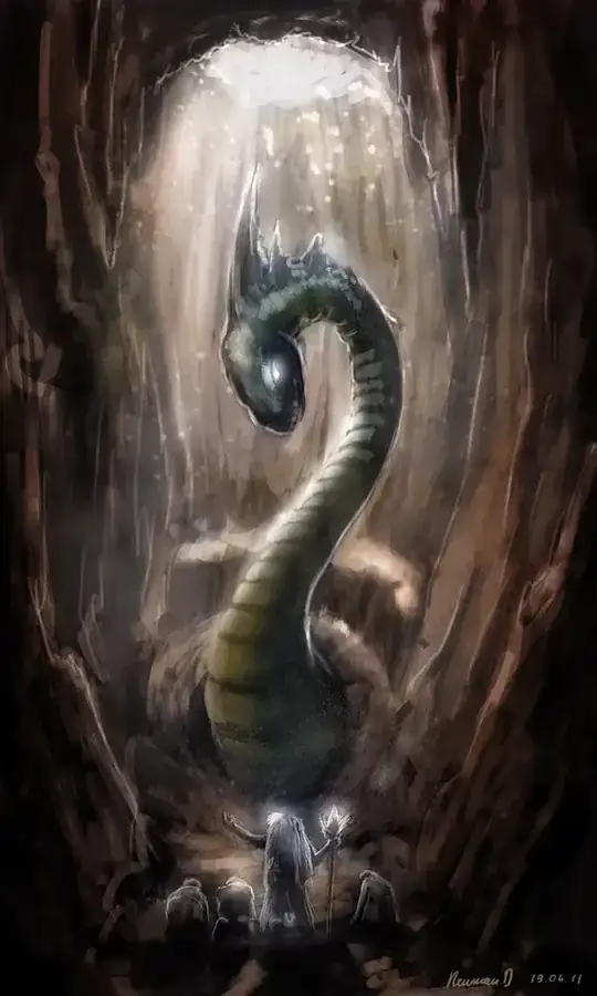 Fantasy cave snake