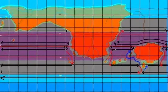 a map of the planet with lines illustrating the ocean currents