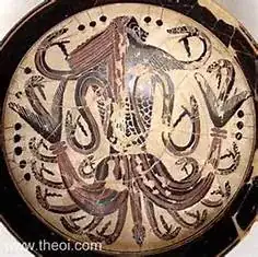 One of only a few depictions of Typhon