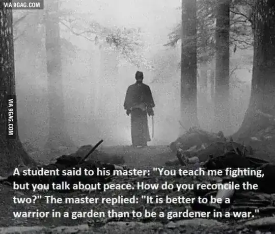 Warrior in a Garden