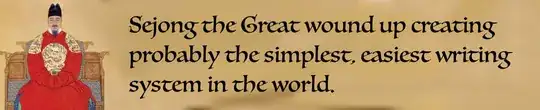 Sejong the Great wound up creating probably the simplest, easiest writing system in the world