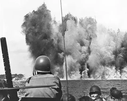 reef demolition at Peleliu