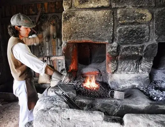 Gloved blacksmith