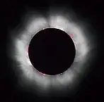 Sun's corona during a solar eclipse