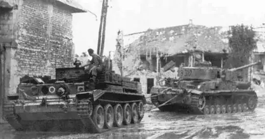 British Cromwell ARV towing a Pz IV