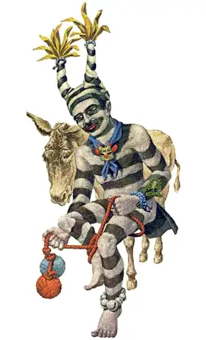 Heyoka with mask drawing