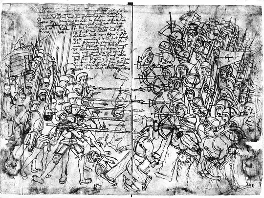 https://upload.wikimedia.org/wikipedia/commons/8/87/German_mercenary_engineer_Paul_Dolnstein%27s_drawing_of_a_Swedish_peasant_host_fighting_German_mercenaries_in_1501.jpg