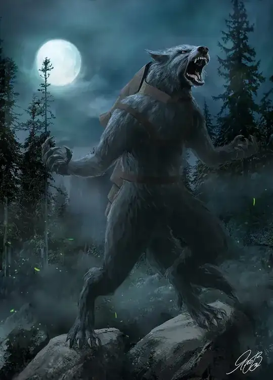 Werewolf mount art