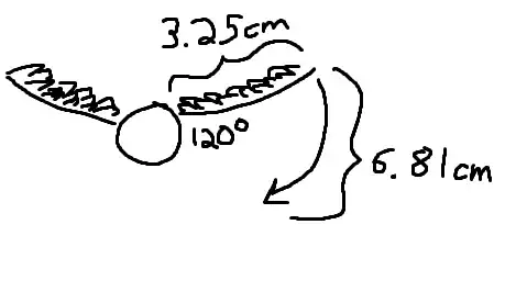 diagram of how far the wing tip moves