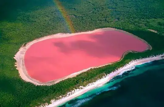 photograph of Lake Hillier, Middle Island, Western Australia