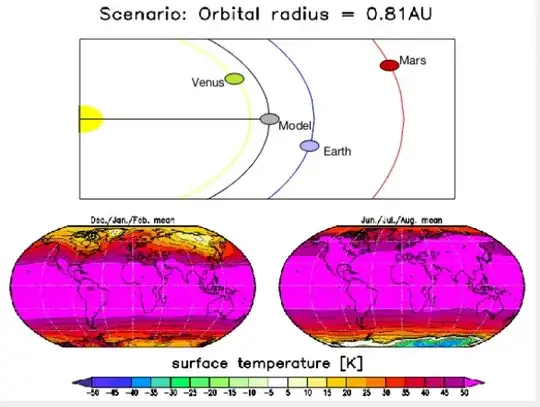 A temperature map of a much hotter Earth, to match the OP's description