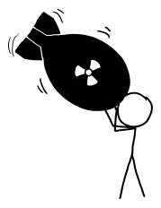 image of a hydrogen bomb pressed against your eyeball