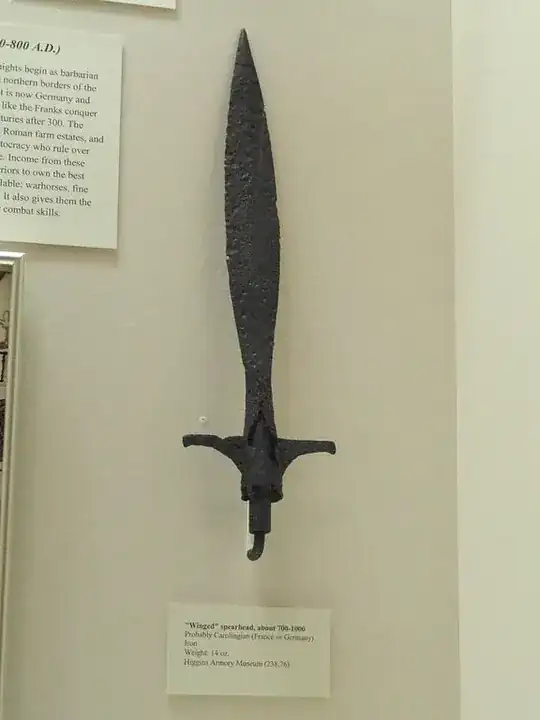 Winged spear tip