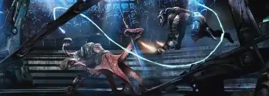 armored octopus with monomolecular whip fighting dual-dagger-wielding monkey