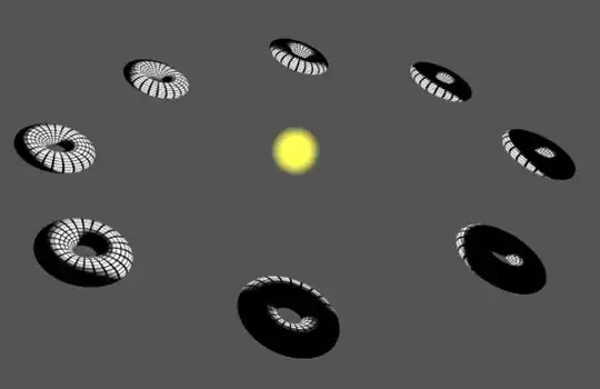 light being cast on a toroidal planet as it orbits a star