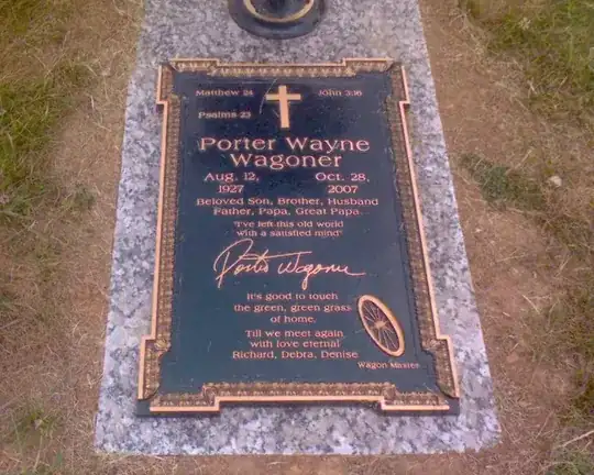 gravestone with a short quote and author attribution